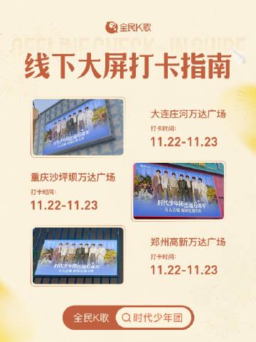 时代少年团六周年庆,这份全国大屏打卡攻略请收好!